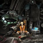  bad_id bad_pixiv_id computer ghost_in_the_shell highres katekyo_hitman_reborn! laptop maguchimo male_focus mecha power_armor solo spanner_(reborn!) tachikoma wrench 
