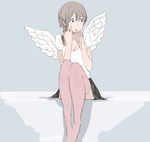  angel_wings copyright_request hands short_hair skirt solo thighhighs uki_atsuya wings 