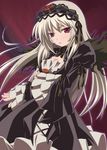  breasts dress frills gucchi hairband long_hair purple_eyes rozen_maiden small_breasts solo suigintou white_hair wings 