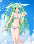  bikini blue_eyes chiivistan day green_hair highres llllllll long_hair os-tan solo swimsuit twintails vista-tan 