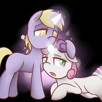  cub dinky_hooves_(mlp) equine female feral friendship_is_magic fur green_eyes grey_fur hair half-closed_eyes horn hornjob lesbian mammal my_little_pony open_mouth oral ppdraw purple_hair sucking sweetie_belle_(mlp) two_tone_hair unicorn white_fur yellow_eyes young 