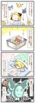  4koma artist_self-insert audino clefairy comic gen_1_pokemon gen_2_pokemon gen_3_pokemon gen_4_pokemon gen_5_pokemon highres jigglypuff keldeo landorus lucario lumineon marill meloetta pikachu pokemon pokemon_(creature) rotom shirona_(pokemon) sougetsu_(yosinoya35) stantler thundurus torchic tornadus translated 