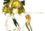  blonde_hair chestnut dress drill_hair hat kuronuko_neero luna_child solo sweatdrop touhou wide_sleeves wings yellow_eyes 