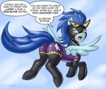  clothing comic english_text equine female feral friendship_is_magic horse mammal my_little_pony nightshade_(mlp) pegasus pluckyninja pony shadowbolts_(mlp) text tight_clothing timber_(artist) wings 