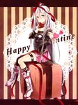  bad_id bad_pixiv_id braid chocolate ia_(vocaloid) long_hair looking_at_viewer recotasan solo twin_braids valentine vocaloid white_hair 