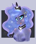  anthro blue_eyes breasts collar ear_piercing equine female friendship_is_magic horse joakaha mammal my_little_pony piercing pony princess_luna_(mlp) text 