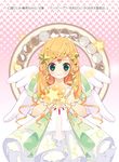  blonde_hair blue_eyes copyright_request dress earrings jewelry kuga_tsukasa long_hair smile solo star wings 