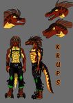  abs anthro biceps hair lizard male muscles reptile rex_equinox scalie yellow_eyes 