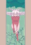  angel_wings back_cover cover dagger doujinshi final_fantasy final_fantasy_tactics green_eyes head_wings leotard red_leotard reverse_grip short_hair silver_hair solo thighs tsukudani_(coke-buta) ultima_(fft) weapon wings 