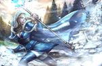  bad_deviantart_id bad_id blonde_hair chain defense_of_the_ancients dota_2 hood hoodie lips magic noa_ikeda rylai_crestfall snow solo staff 