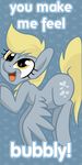  &lt;3 blonde_hair blush cutie_mark derpy_hooves_(mlp) dialog english_text equine female feral flying friendship_is_magic hair happy mammal my_little_pony pegasus solo steffy-beff text wings yellow_eyes 