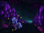  crown cutie_mark equine female feral firefly forest friendship_is_magic horn horse mammal my_little_pony polkin princess_luna_(mlp) royalty scenery sky solo stars tree winged_unicorn wings 