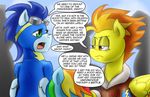  dialog english_text equine female feral friendship_is_magic horse male mammal my_little_pony pegasus pluckyninja pony rainbow_dash_(mlp) soarin_(mlp) spitfire_(mlp) text timber_(artist) wings wonderbolts_(mlp) 
