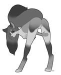  anus breasts butt cat digitigrade feline female greyscale hair hybrid looking_at_viewer looking_back mammal maxxmissions monochrome nipples nude plain_background presenting presenting_hindquarters presenting_pussy pussy raised_tail solo standing unknown_species white_background 