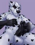  balls canine chibi-marrow dalmatian dog erection humanoid_penis male masturbation nude penis precum solo toned 