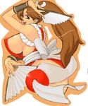  1girl breasts brown_hair fatal_fury highres king_of_fighters large_breasts no_n@me shiranui_mai snk 