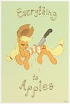  applejack_(mlp) cowboy_hat female feral friendship_is_magic fruit hat juice knife mimblex mindfuck my_little_pony solo surreal what what_has_science_done 