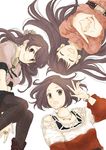  a~chan brown_eyes brown_hair kashiyuka long_hair maru_(memoriatechnica) multiple_girls nocchi_(perfume) open_mouth perfume short_hair 