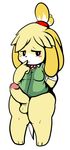  animal_crossing anthro balls blush canine dickgirl dog intersex isabelle_(animal_crossing) mammal nintendo penis shizue_(animal_crossing) solo video_games 