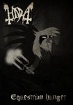  black_background black_metal candelabra english_text female friendship_is_magic gilda_(mlp) gryphon hi_res my_little_pony plain_background solo text wings 