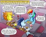  dialog english_text equine female feral friendship_is_magic horse male mammal my_little_pony pegasus pluckyninja pony rainbow_dash_(mlp) soarin_(mlp) spitfire_(mlp) text timber_(artist) wings wonderbolts_(mlp) 