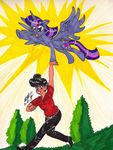  equine female feral friendship_is_magic happy horn horse human male mammal my_little_pony newyorkx3 pony twilight_sparkle_(mlp) winged_unicorn wings 