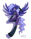  anthro anthrofied blueball_blitz_(mlp) breasts equine female friendship_is_magic hair horse looking_at_viewer mammal my_little_pony pegasus purple_eyes purple_hair shadowbolts_(mlp) skykain solo suit wings 