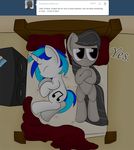  animated bed black_hair cutie_mark equine female feral friendship_is_magic hair horn horse long_hair mammal my_little_pony octavia_(mlp) pony purple_eyes sleeping speaker tumblr two_tone_hair unicorn vinyl_scratch_(mlp) 