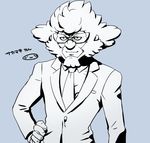  beard character_name facial_hair formal glasses inazuma_eleven_(series) inazuma_eleven_go inazuma_eleven_go_chrono_stone male_focus mizuhara_aki necktie sakamaki_togurou simple_background solo suit upper_body 