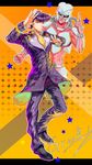  bad_id bad_pixiv_id crazy_diamond gakuran higashikata_jousuke highres jojo_no_kimyou_na_bouken multiple_boys pompadour purple_hair sakaumi school_uniform stand_(jojo) 