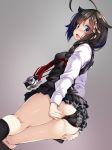  ass_grab kantai_collection pantsu seifuku shigure_(kancolle) skirt_lift torisan 