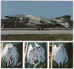  aircraft airplane belldandy f-4_phantom_ii facial_mark fighter_jet forehead_mark japan_air_self-defense_force japan_self-defense_force jet military military_vehicle no_humans nose_art photo scan skuld urd 