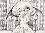  bad_id bad_pixiv_id beige greyscale monochrome remilia_scarlet rin_(royal) solo touhou traditional_media 