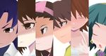  awakened_miki column_lineup cut-in disgaea disgaea_team_attack futami_ami hagiwara_yukiho hoshii_miki idolmaster idolmaster_(classic) idolmaster_1 kisaragi_chihaya minase_iori mole mole_under_mouth multiple_girls otonashi_kotori parody tayu_(hama) 