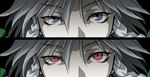  blue_eyes braid cut-in dual_persona grey_hair izayoi_sakuya multiple_girls pale_skin parody persona persona_3 persona_eyes red_eyes silve silver_hair touhou 