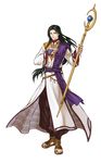  black_hair fire_emblem fire_emblem:_akatsuki_no_megami fire_emblem:_souen_no_kiseki green_eyes highres kita_senri long_hair male_focus official_art sandals sephiran solo 