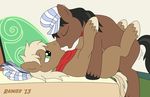  animal_genitalia caboose_(mlp) duo equine feral friendship_is_magic gay hat horse horsecock invalid_tag lying male mammal missionary_position my_little_pony on_back penis pony promontory_(mlp) rainier_(artist) sex 
