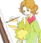  1boy art_(pokemon) arty_(pokemon) canvas gym_leader leavanny paintbrush pokemon 