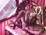  balls breast_milking breasts chocolate cupcake demon dickgirl erection fishnet food hair hooves horn horsecock intersex lactating masturbation milking_machine nightargen nude penis penis_milking solo spread_legs spreading white_hair wings 