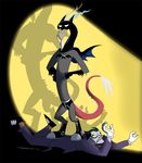  batman_(series) clown discord_(mlp) draconequus female friendship_is_magic human joker male mammal my_little_pony peachiekeenie 