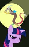  antlers discord_(mlp) draconequus equine female feral friendship_is_magic hair horn horse male mammal my_little_pony peachiekeenie pony purple_eyes purple_hair tarajenkins twilight_sparkle_(mlp) unicorn wings 