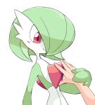  ambiguous_gender blush disembodied_hand duo gardevoir human mammal monuke30 nintendo pok&eacute;mon pok&eacute;mon_(species) smile solo_focus video_games 