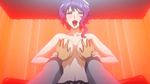  akamine_akira anata_no_shiranai_kangofu animated animated_gif blush breast_grab breasts grabbing large_breasts purple_hair 