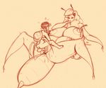  abdomen anthro arthropod bee beedrill big_nipples breasts female insect lactating modeseven multi_breast nintendo nipples nitrotitan parasect penetration pok&#233;mon pok&#233;morph pussy pussy_juice size_difference thick_thighs vaginal vaginal_penetration video_games voluptuous 