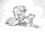  all_fours anal anal_penetration animal_genitalia anthro balls biceps canine canine_penis doggystyle duo erection fangs from_behind fur gay karulox knot male mammal muscles nude orgasm pecs penetration penis sex sheath sketch teeth were werewolf wolf 