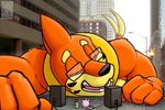  building buizel buizelmaniac city eyewear giant glasses jigglypuff macro male mixed_media nintendo photo pok&#233;mon pok&eacute;mon real size_difference sleeping speaker street topless video_games water 