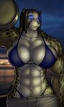  biceps big_breasts bikini bodybuilder breasts bridget_e_wilde cat cheetah cheetahdragon clothing confused dracocheetah dragon feline female huge_breasts keg mammal muscles muscular_female spotted strype swimsuit tight_clothing xilimyth 