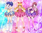  aikatsu! dress hoshimiya_ichigo kiriya_aoi shibuki_ran shira_yuri thighhighs 