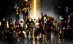  6+boys absurdres alex_mercer altair_ibn_la-ahad annotated aquarim armor assassin's_creed assassin's_creed_(series) asura's_wrath asura_(asura's_wrath) cole_macgrath commander_shepard commander_shepard_(male) crossover darksiders dead_space dragon_age:_origins full_armor god_of_war grey_warden halo_(game) highres huge_filesize infamous isaac_clarke jackie_estacado kratos mass_effect master_chief monster_hunter multiple_boys multiple_crossover n7_armor ninja_gaiden prince_(sands_of_time) prince_of_persia prototype_(game) rathalos_(armor) ryu_hayabusa the_darkness the_darkness_(character) war_(darksiders) 