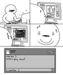  black_and_white comic computer e621 english_text human mammal monochrome sweat text the_truth unknown_artist 